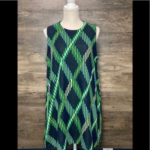 NWOT Medium Crown & Ivy Green and Blue Sweater